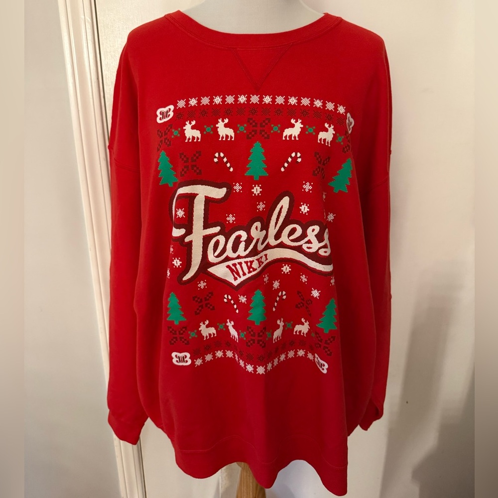 Nikki Garcia “Nikki Bella” Fearless Nikki Ugly Christmas Sweatshirt WWE